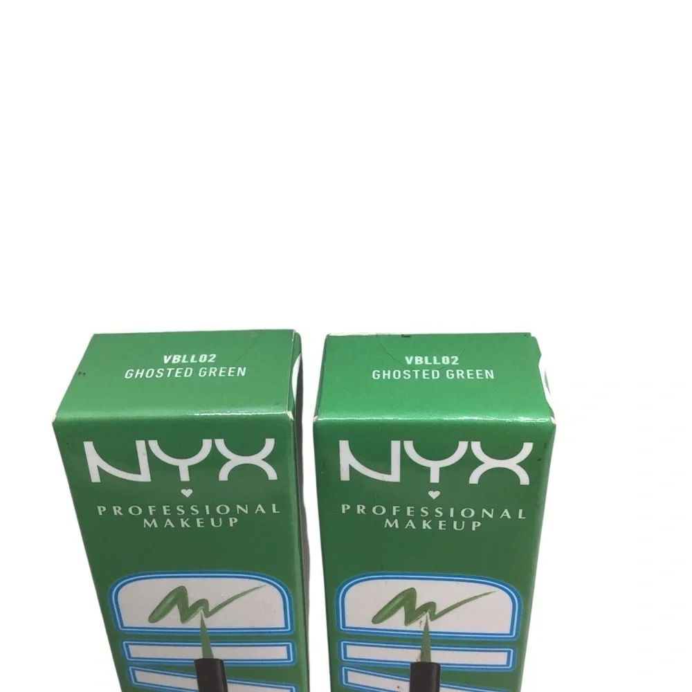 (2)-NYX PROFESSIONAL MAKEUP Vivid Brights Liquid Eyeliner Liner - GHOSTED GREEN